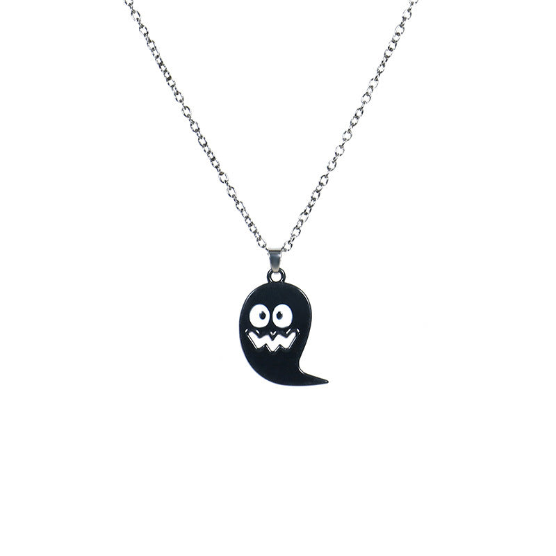 Wholesale Halloween Ghost Skeleton Bat Pumpkin Head Pendant Necklace